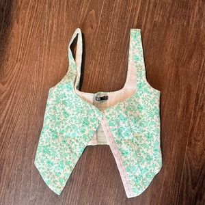 Zara spring floral corset